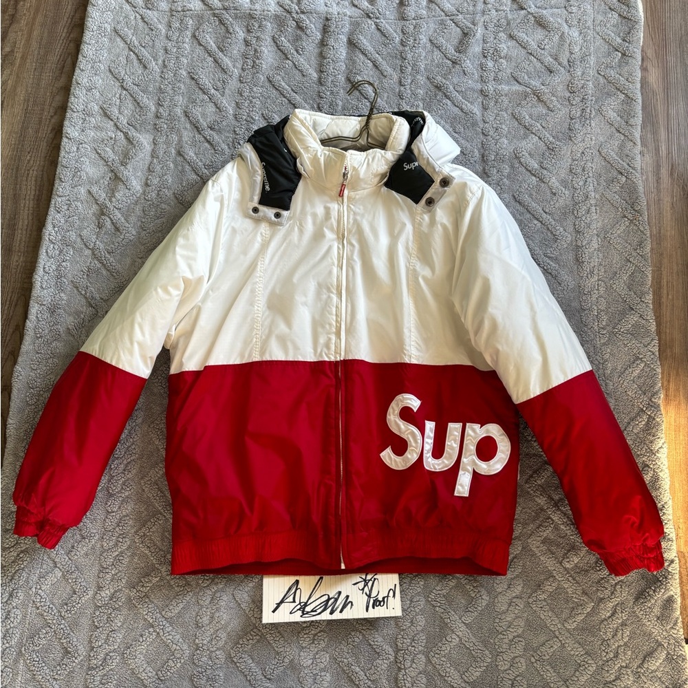 Supreme Sideline side logo winter parka 2016 L